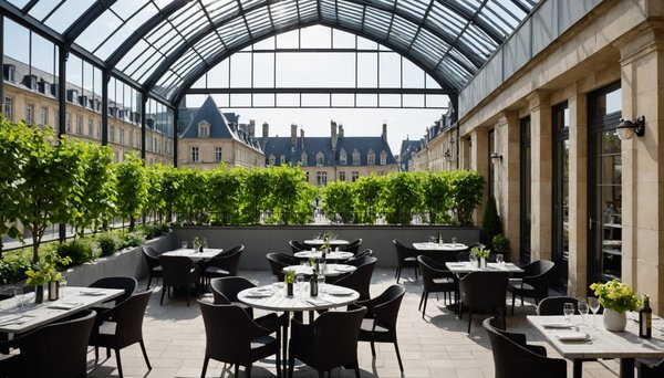 Détente culinaire en plein air : découvrez la terrasse de l'atrium à reims